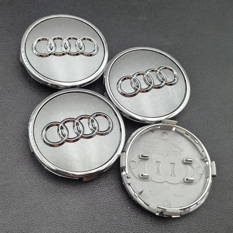 Hub Caps Hot For Audi 4pcs 60mm 61mm 68mm 69mm 77mm Audi Hub Caps Car Wheel Center Caps For Audi A1 A2 A3 A4 A5 A6 A7 A8 S3