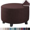 Ottoman Cover Stretch Ottoman Slipcover Round Ottoman Storage Cover Folding Stool Covers for Footrest Ottoman Fit Dia  20"-41" Removable Washable