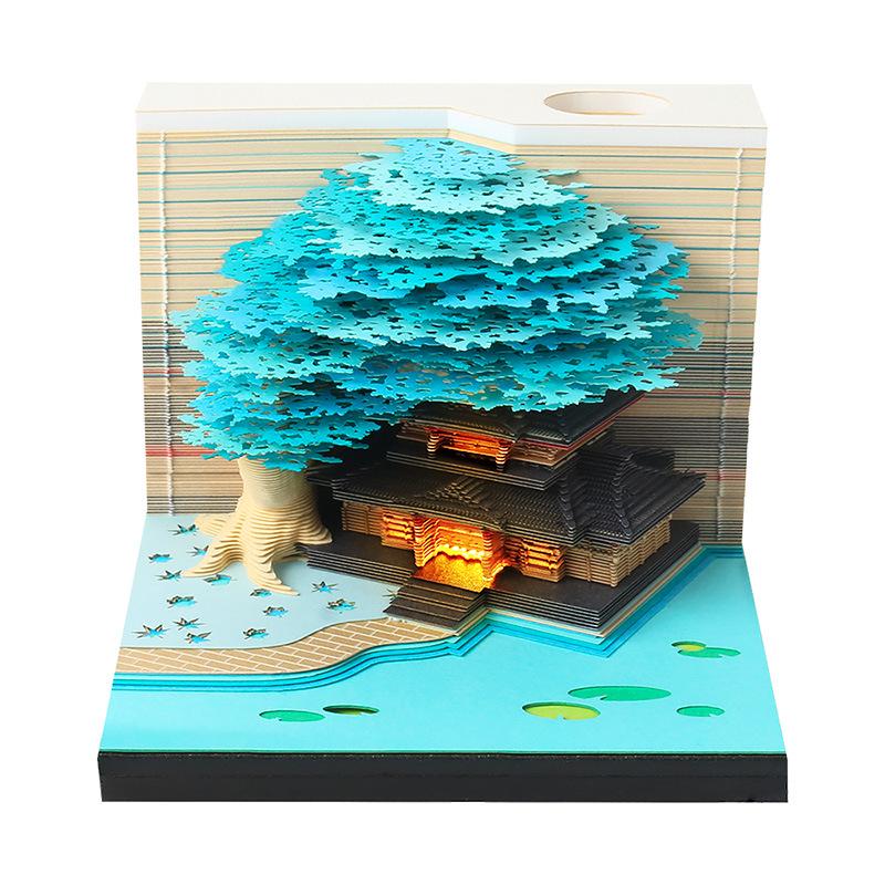 Guochao 3D бумажная скульптура стикеры - Креативное офисное настольное украшение сувенир