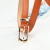 1Pcs 2.4X104Cm Women Belts Pu Leather Simple Metal Buckle Belt Girls Dress Jean Pants Waistband Belts For Lady Luxury Designer Brand