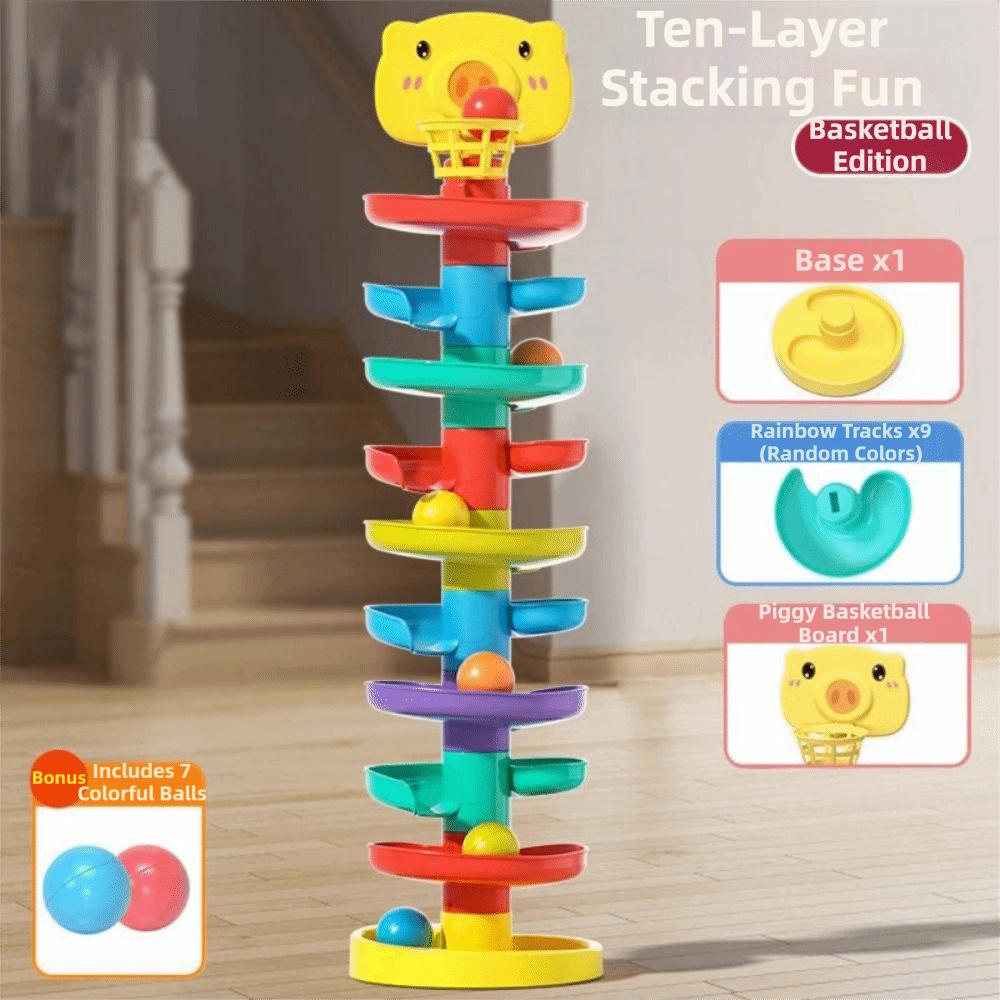 Sliding Ball Rolling Ball Tower Stacking Track Ball Tower Educational Games Children Play