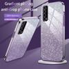 Shiny Glitter Plating Silicone Case for Huawei P Smart 2021 Y7a Coque Camera Lens Soft Back Cover
