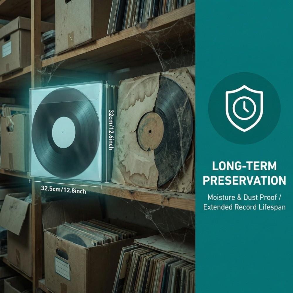 Thickened Vinyl Records Sleeve 7/10/12 inch Vinyl Outer Sleeves New LP Record Cover  Record