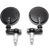 Aluminum 3" Folding Round Mirrors Adjustable Round Folding Handlebar End Mirrors Suitable for Motorcycle Handlebar Ends