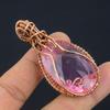 Pink Kunzite Pendant Gemstone Jewelry, 999 Copper Wire Wrapped Pendant, Handmade Jewelry Birthstone Pendant, Gift For Him