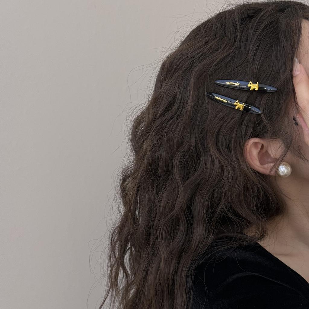 High-end and Cute Little Dog Hair Clips, Side Fringes, Bangs, One-line Hair Clips, Duckbill Hair Clips, and Hair Accessories