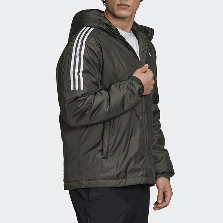 adidas Ветрозащитная теплая хлопковая куртка мужская куртка оливково-коричневого цвета GH4602
