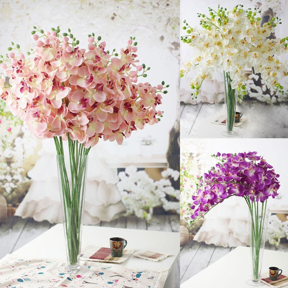 DIY Craft Butterfly Orchid Simulation Flower Fake Plant Flower Artificial Phalaenopsis Indoor