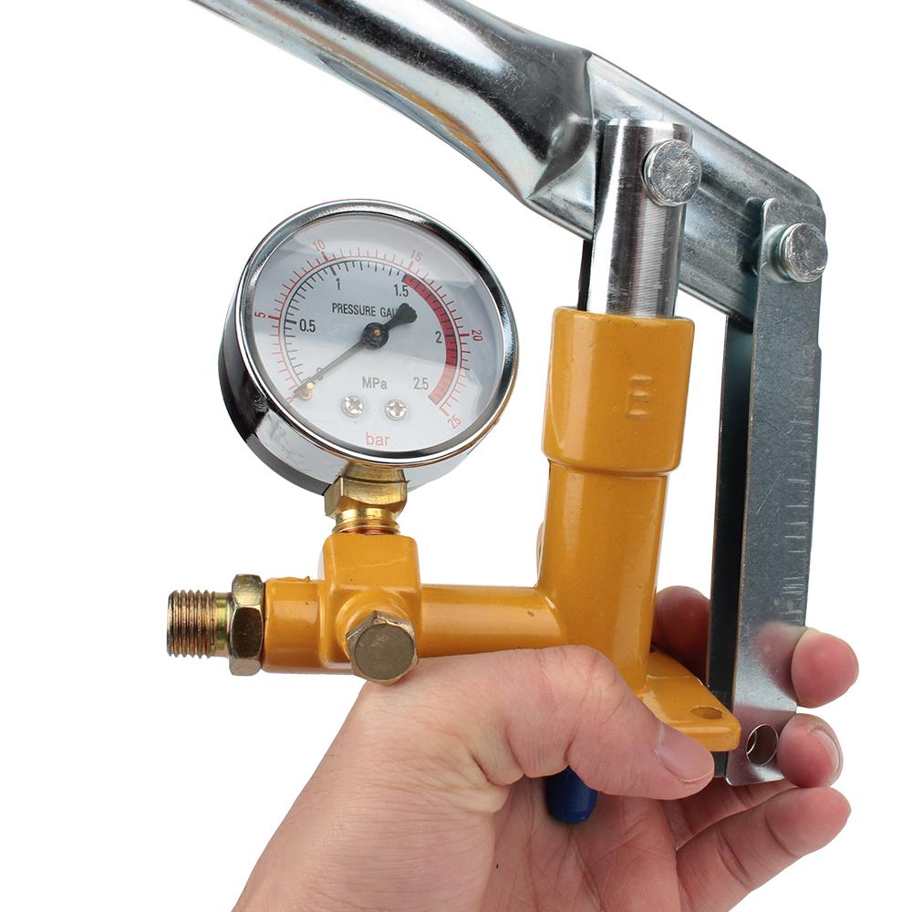 Насос для испытания масла со шлангом G1/2 дюйма, насос для испытания давления 2,5 МПа, тестер давления воды 25 кг, ручной гидравлический испытательный насос, машина