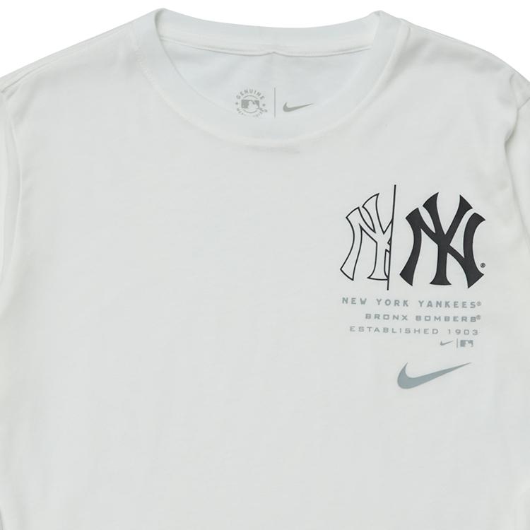 Nike Толстовка с капюшоном X MLB Collaboration с принтом логотипа New York Yankees, круглым вырезом, длинными рукавами, детская толстовка с капюшоном, белая 3Z3B7SBHK-NYY