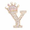 Crown 26 Initial Letters A To Z   Brooch Pins Women
