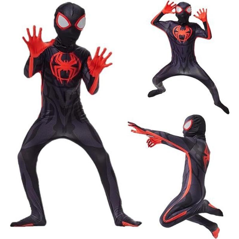 Хэллоуин Человек-паук Боди Детский Костюм Майлз Комбинезон Взрослый Гвен Костюм Платье для Экспедиций
