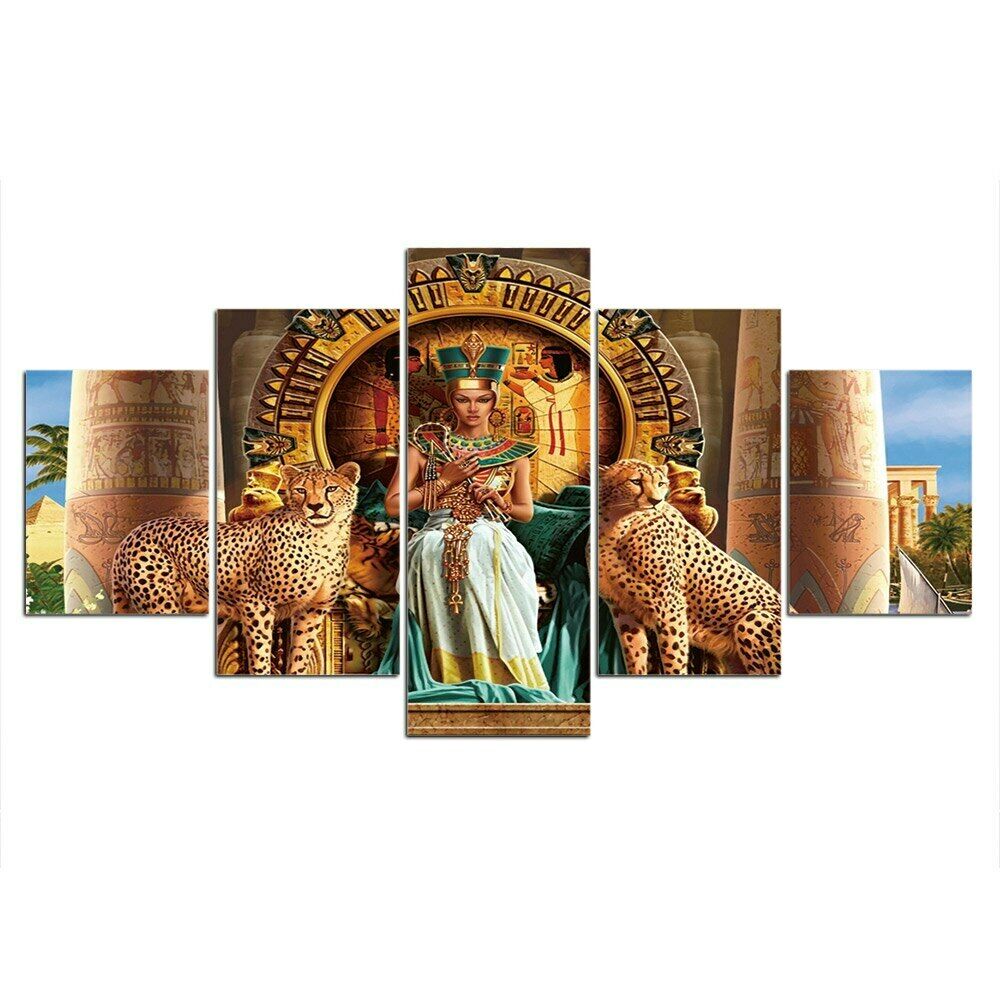5 шт., египетская женщина, декор в Египте, холст, картина, настенное искусство, 5 шт., картины, картины, HD печать, без рамки, современный декор комнаты