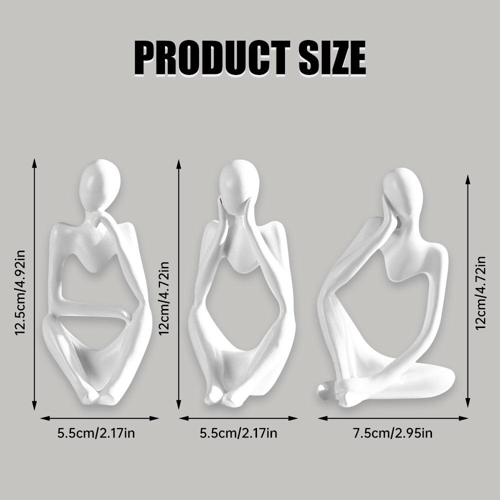 DIY Абстрактная статуя мыслителя из смолы 3D скандинавское искусство Абстрактное человеческое тело Гипсовая смоляная форма Ручная работа Орнамент Домашний декор
