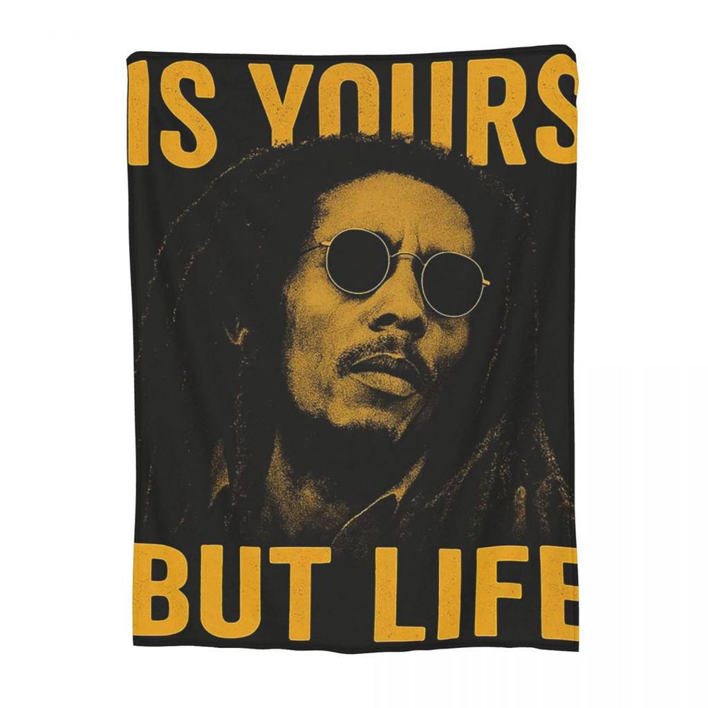 Bob Marley Album Reggae Music Jamaican Style Blanket Flannel Throw Blanket Throw Blankets for Bedding Throws Bedspread Quilt