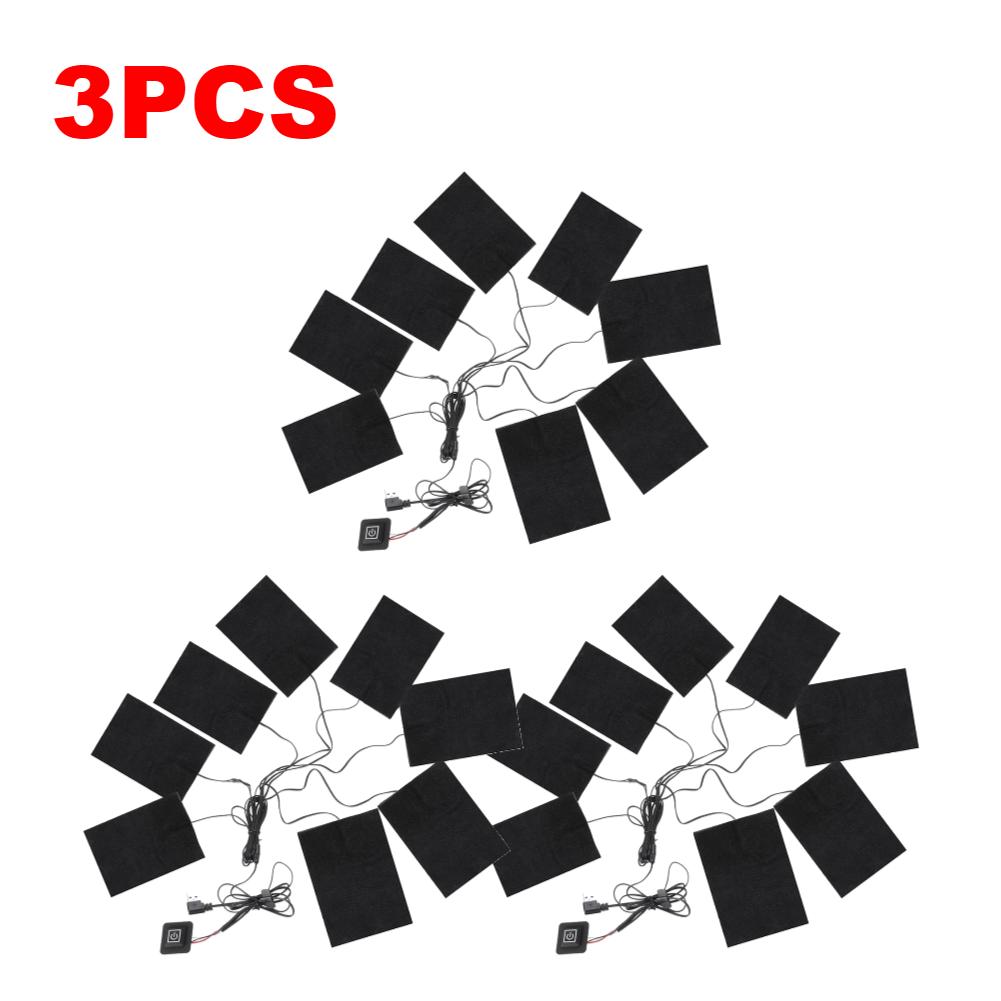 1-5 шт. Нагревательные элементы для куртки, электрическая грелка для одежды, 3 уровня нагрева, греющая накладка для зимы, для активного отдыха, катания на лыжах, кемпинга, пеших прогулок