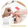 Nail Cleaning Brush Japanese Style Nail Art Brush Set for Manicure 3Pcs