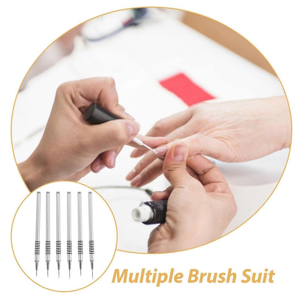 Nail Cleaning Brush Japanese Style Nail Art Brush Set for Manicure 3Pcs