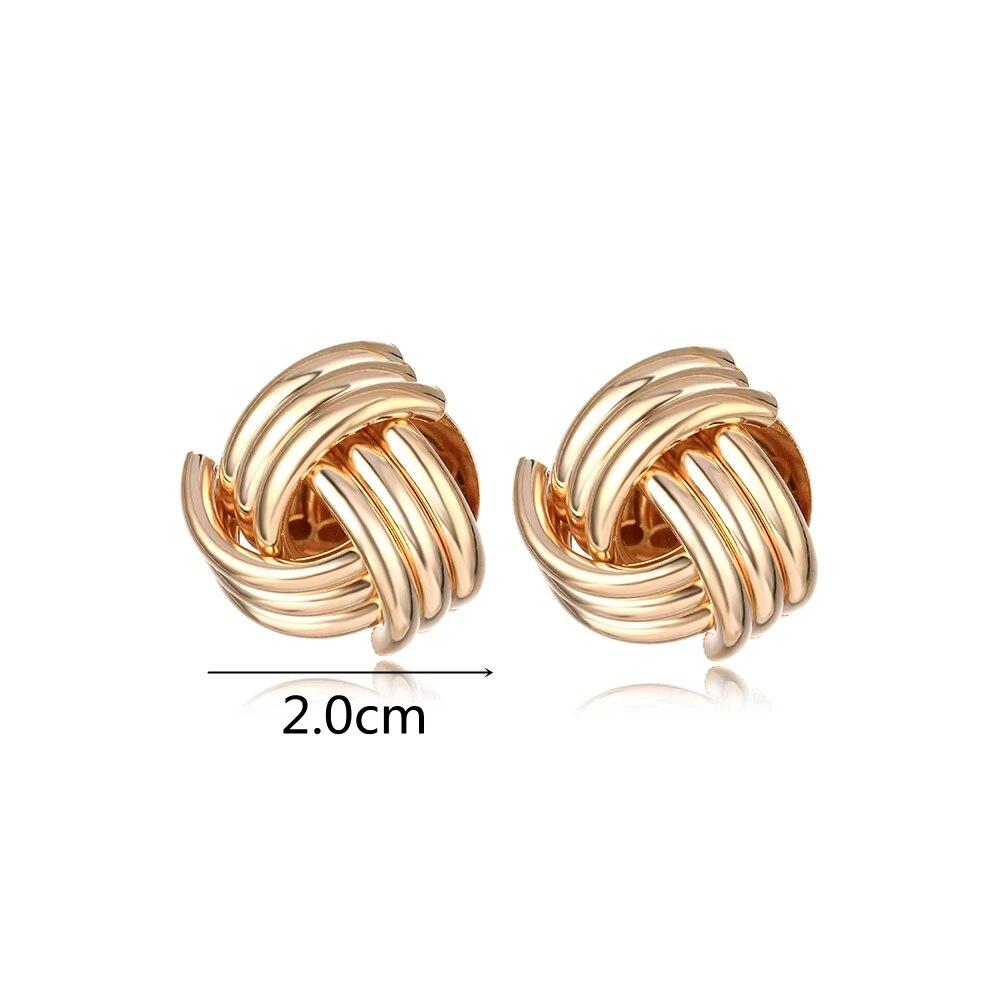 Новые модные массивные металлические геометрические серьги-подвески для женщин, крутые серьги золотого цвета в стиле панк, круглые витые висячие украшения для ушей