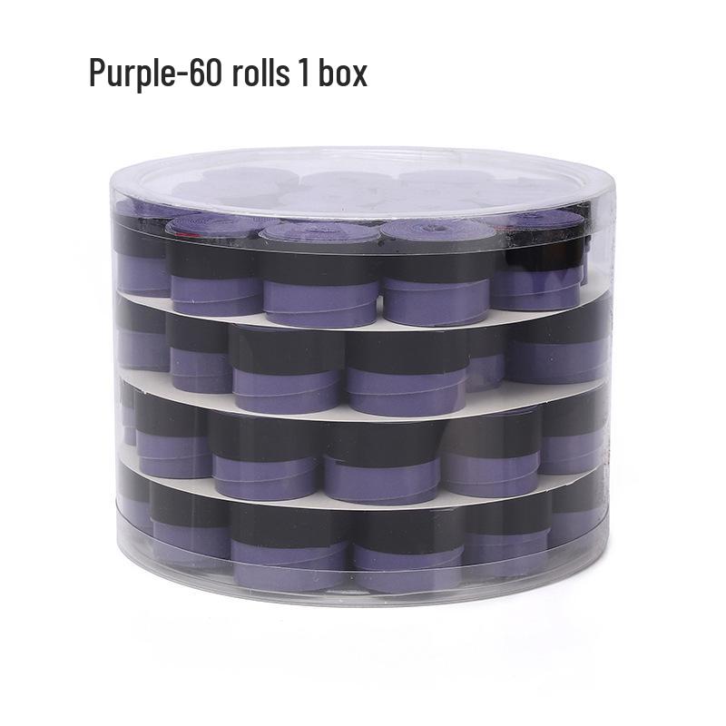 Elastic Perforated PU Leather Overgrip for Badminton, Tennis & Table Tennis Rackets, Fishing Rods with Ribbed Sweatband