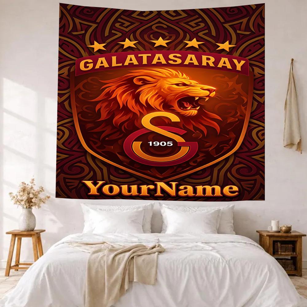 Galatasaray Custom Your Name Wall Decor Tapestry Art For Pet Memorial Birthdaywedding Party Backdrop Family Gift