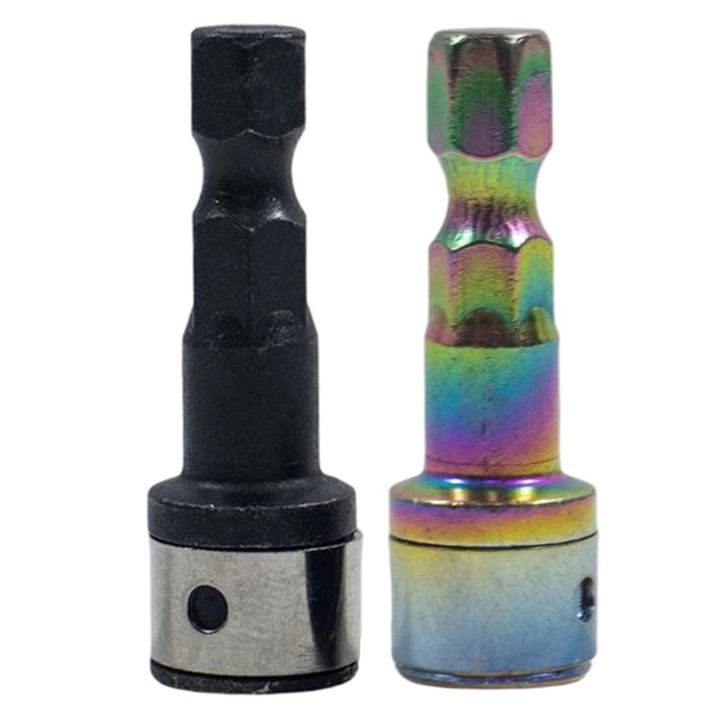 1/2Pcs 8mm Hex Socket Nut Driver Set Socket Adapter Self-Drilling Screw Socket Adapter No-magnetic Steel Ball Sleeve