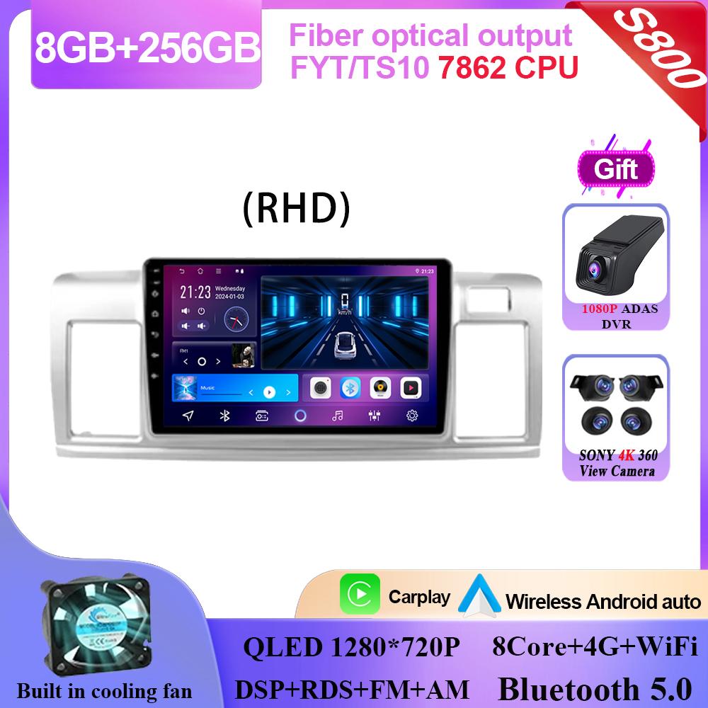 Carplay Android 14 для Toyota Raum 2 Z20 2003 - 2011 RHD Android Auto Radio Stereo Multimedia Player Navigation GPS NO 2din DVD