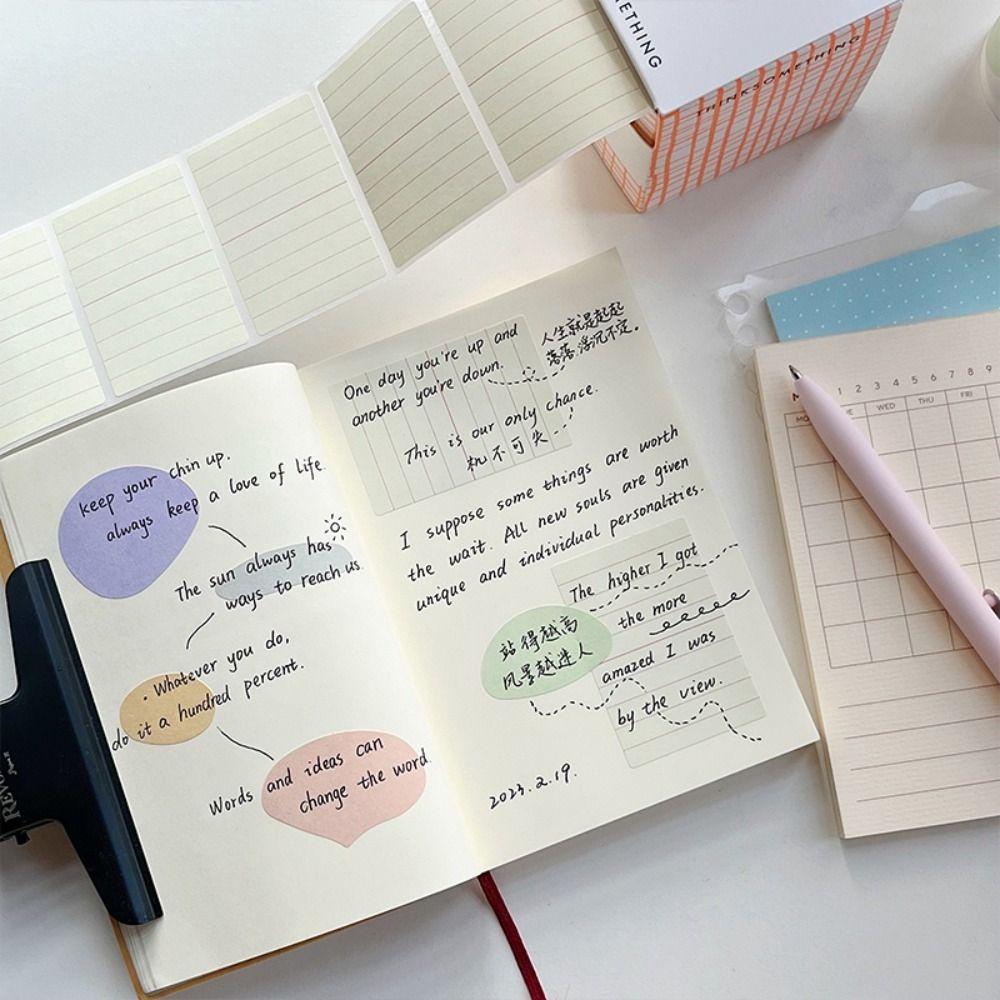 100PCS/Set Pull-out Design Memo Pad Full Adhesive Tearable Notepad  School Office Supplies