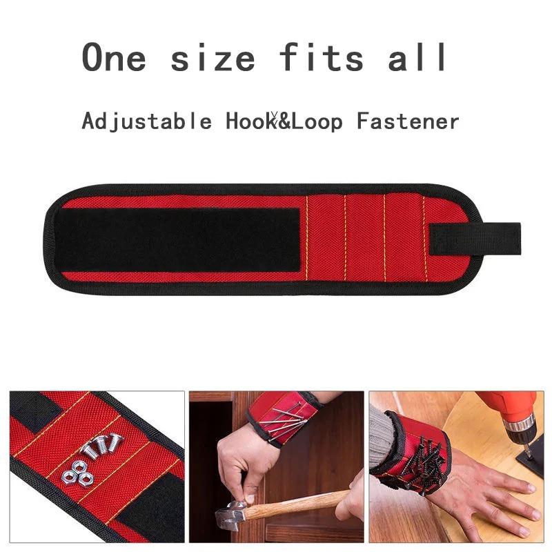 Sturdy And Durable Multifunctional Magnetic Wrist Strap Screw Storage Bag Portable Electrician Wrist Guard Oxford Cloth Tool Kit