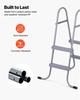 Above Ground Pool Ladder, 2-Step Steel A-Frame Swimming Pool Stairs for 83.8 cm High Wall, 136 kg Capacity Entry/Exit Steps with Secure Non-Slip