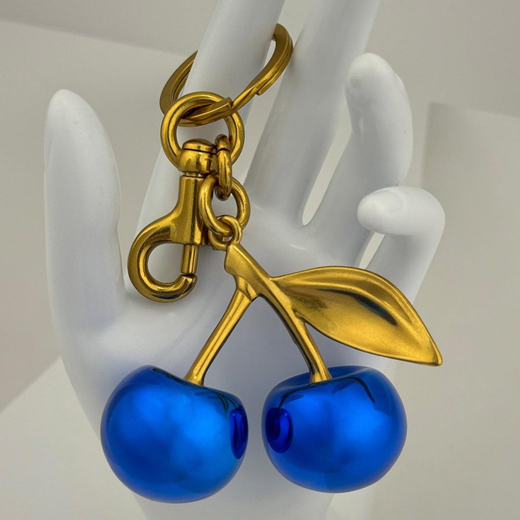 Стильные брелоки Blue Cherry, уникальные дизайны, подвесное украшение для сумок и ключей, подарок для любителей моды
