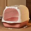 Large Pp Cat Litter Box Fully Enclosed Odor Control Cat Toilet Easy-To-Clean Litter Pan Anti-Tracking Pet Supplies