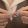 Французские Винтажные Кружевные Серьги Женские Итальянские Украшения Элегантный Полый Кафф для Уха Набор Колец в Стиле Бохо