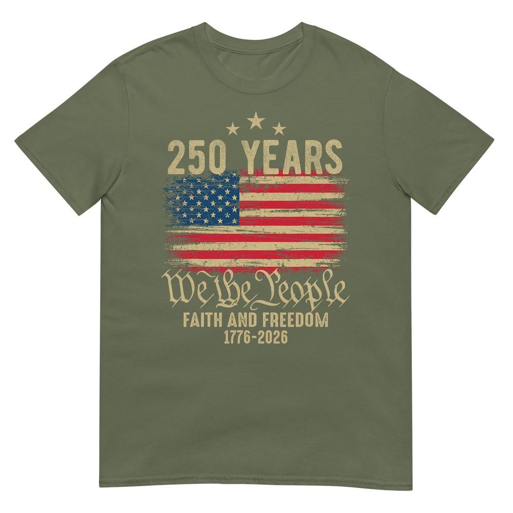 250 Years American Flag 1776 2026 Patriotic 4th Of July TShirt