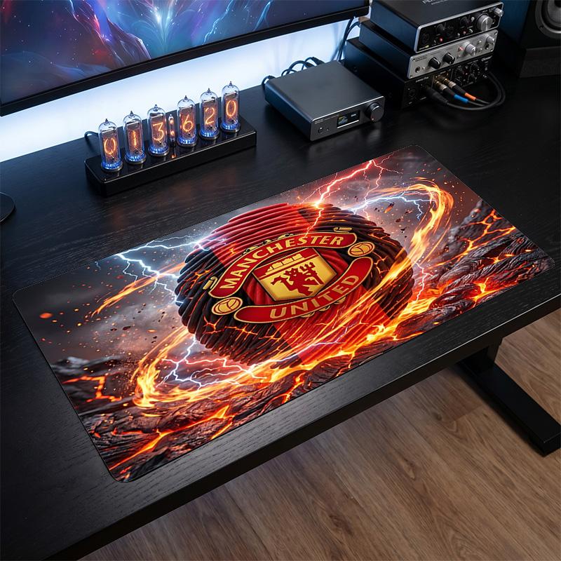 Большой игровой коврик для мыши Manchester United, нескользящий, мягкая резина, для офисного стола, ноутбука, компьютера, Декор