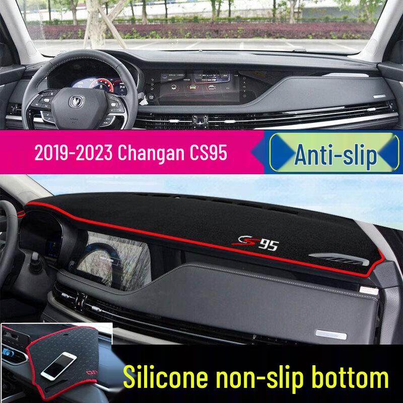 Совместимая накладка на козырек для Changan CS55 PLUS, CS15, EADO, CS35 и центральной консоли Unik (3-е/4-е поколение) - Теплоизоляционная защита.