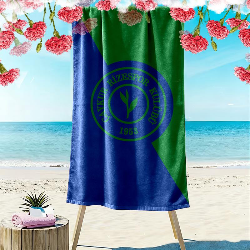 Пляжное полотенце Rizespor с принтом, большое, мягкое, быстросохнущее, для пляжа, кемпинга, плавания
