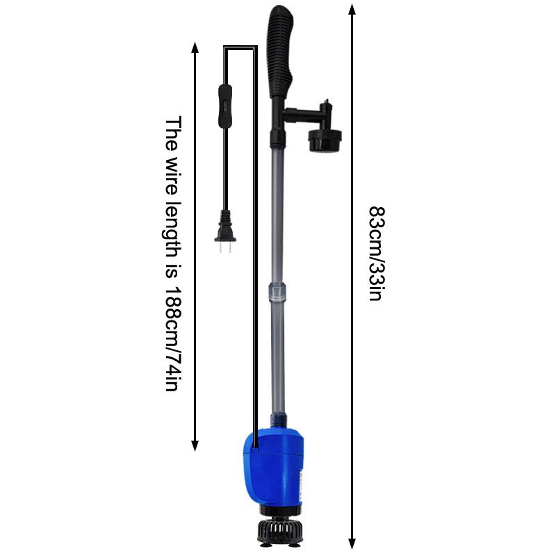 Lives Electric Аквариумный пылесос для чистки гравия, 32 Вт 6 в 1 Многофункциональный Автоматический пылесос для чистки гравия аквариума