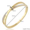 New Stainless Steel  Jewelry Crystal Bracelets Intersection Roman Numerals  Bangle for Women's Who Love Gifts Wholesale