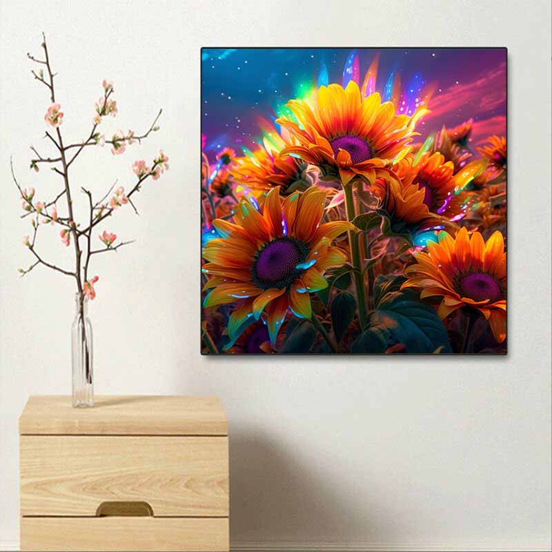 Новое поступление 5D DIY Полная круглая алмазная живопись "Подсолнух" Вышивка крестом Домашний декор Подарок