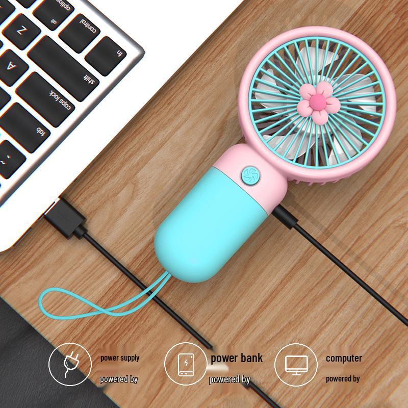 Портативный летний мини USB ручной вентилятор - Компактный электрический вентилятор для общежития и кемпинга, Идеальный маленький подарок