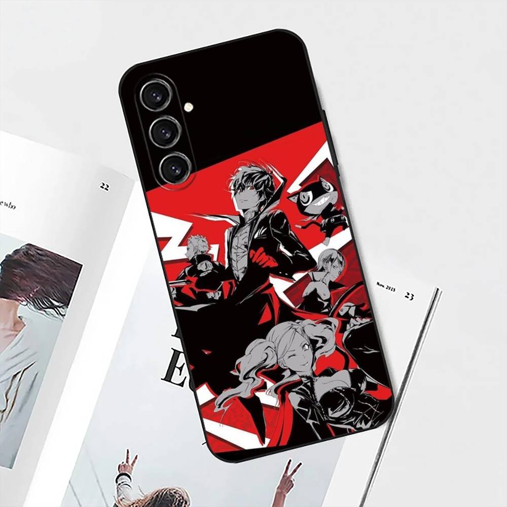 Чехол для телефона P-Persona 5 для Samsung S25, S24, S21, S22, S23, S30, Ultra, S20, Plus, Fe, Lite, Note, 10 Черный Мягкий