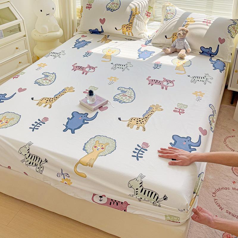 Комплект простыней на резинке из 3 предметов с красочными цветами и листьями, ботанический узор, 100% хлопок, приятный для кожи чехол для матраса, комплект постельного белья размера «queen size»