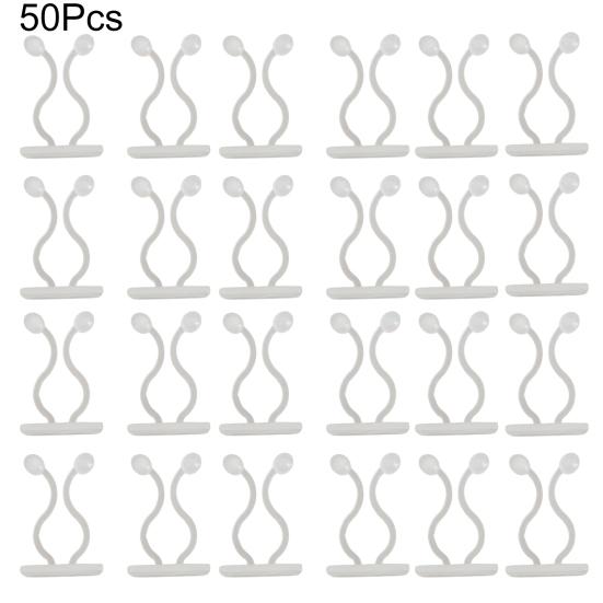 50 шт., самоклеящийся держатель для лозы, без перфорации, простая установка, невидимая липкая опора для растений, пластиковый настенный зажим для виноградной лозы, садовые принадлежности