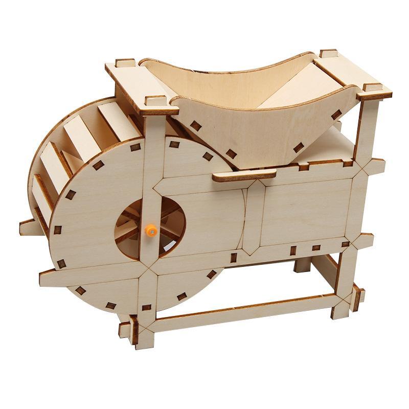 DIY Wooden Winnowing Machine STEM Science Kit 1 Set Physical Experiment Model for School Teaching Kids Hands-on Learning