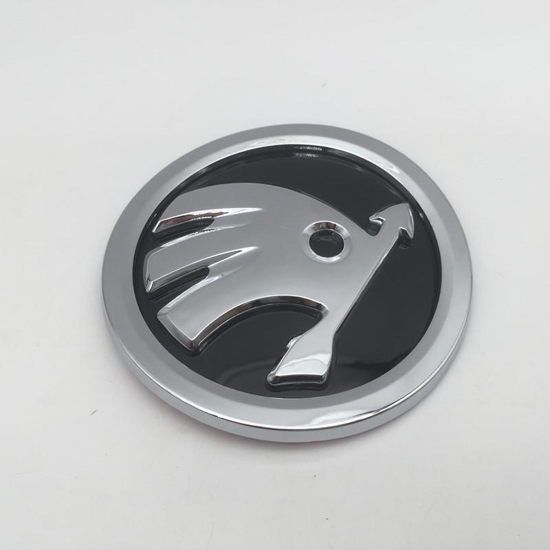WMTY7 10pcs for SKODA Octavia Superb Car Emblem Front Grille Head Hood Bonnet Rear Tail Bumper Trunk Sticker Badge Styling Accessories