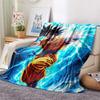 Son Goku  Print Flannel Blanket, High quality Comfortable for All Seasons, Home Decor, Warmth and Comfort