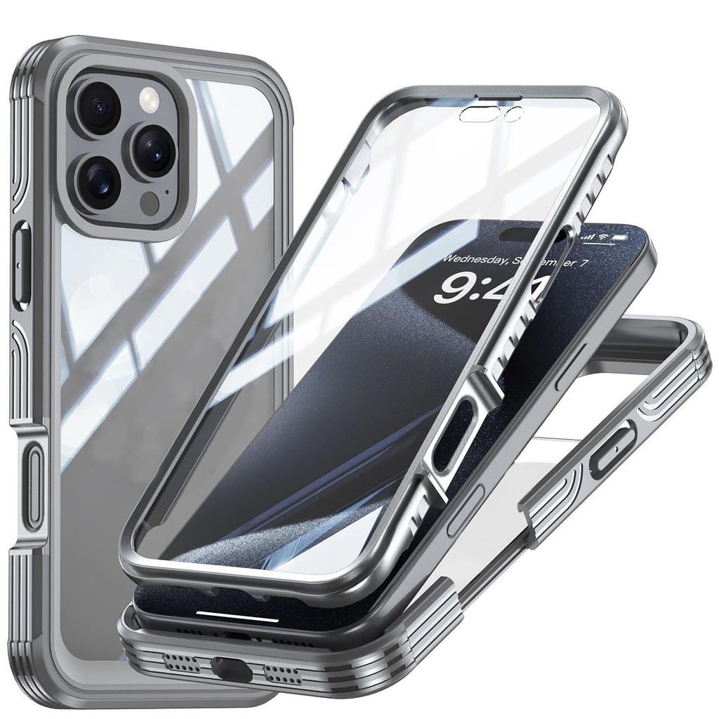 Подходит для iPhone16 Pro Встроенный 9H стеклянный чехол для мобильного телефона Магнитный кронштейн Защита от падения Беспроводная зарядка