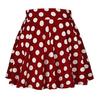 Women Spring Summer Dot Printed Skirt Soft Breathable Loose High Waist A-line Pleated Midi Dress Fashion Party Costume