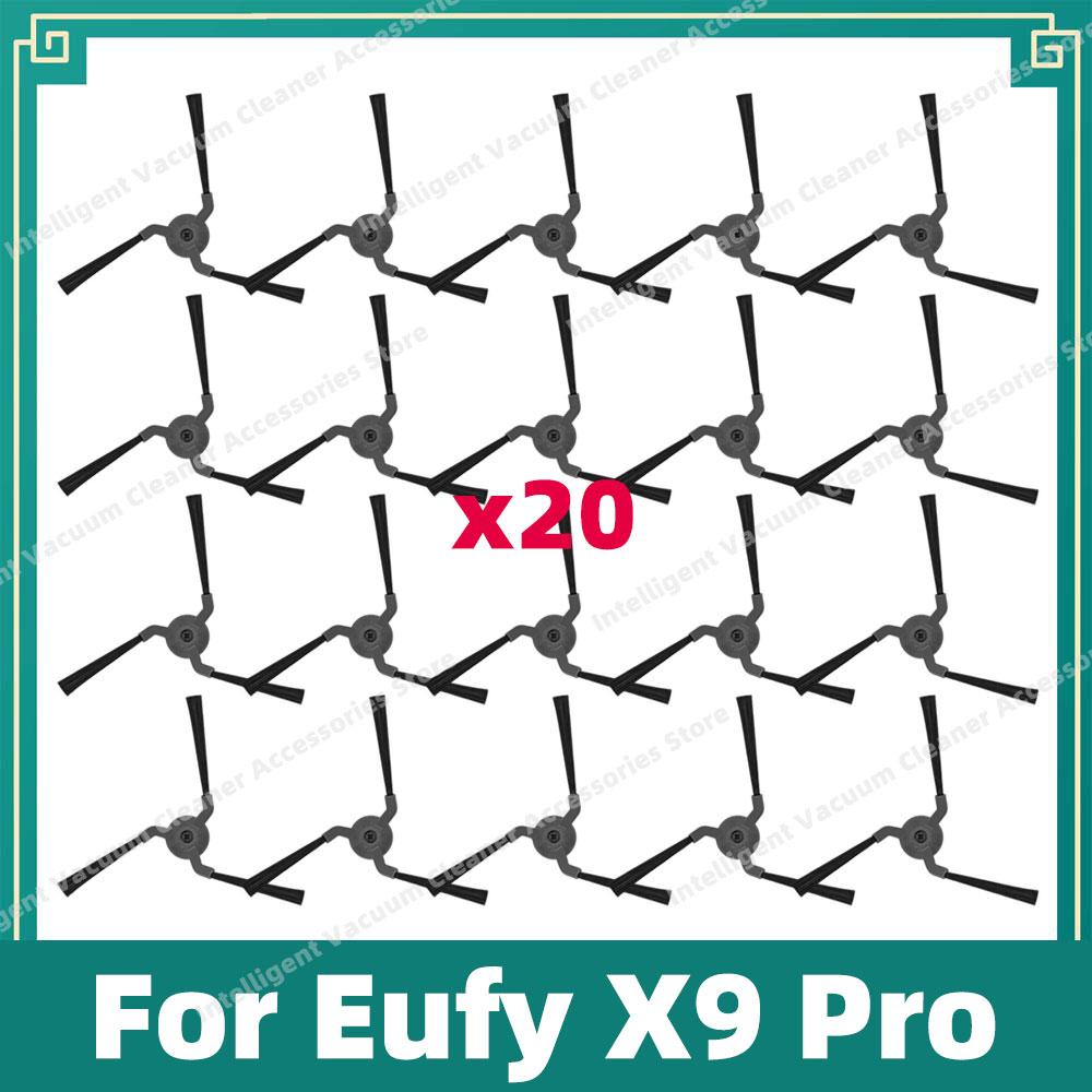 Совместимые аксессуары для робота-пылесоса Eufy X9 Pro: боковая щетка, HEPA-фильтр, салфетка для мытья полов, тряпка, сменные запчасти
